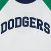 New MLB Los Angeles Dodgers Raglan Sleeve T Shirt Women's Neon Green 3FTSV1543-07GNN