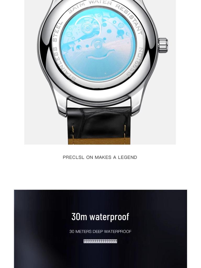 Ceas Automat Non-Mecanic Qinlang pentru Bărbați cu Cifre Romane Clasice