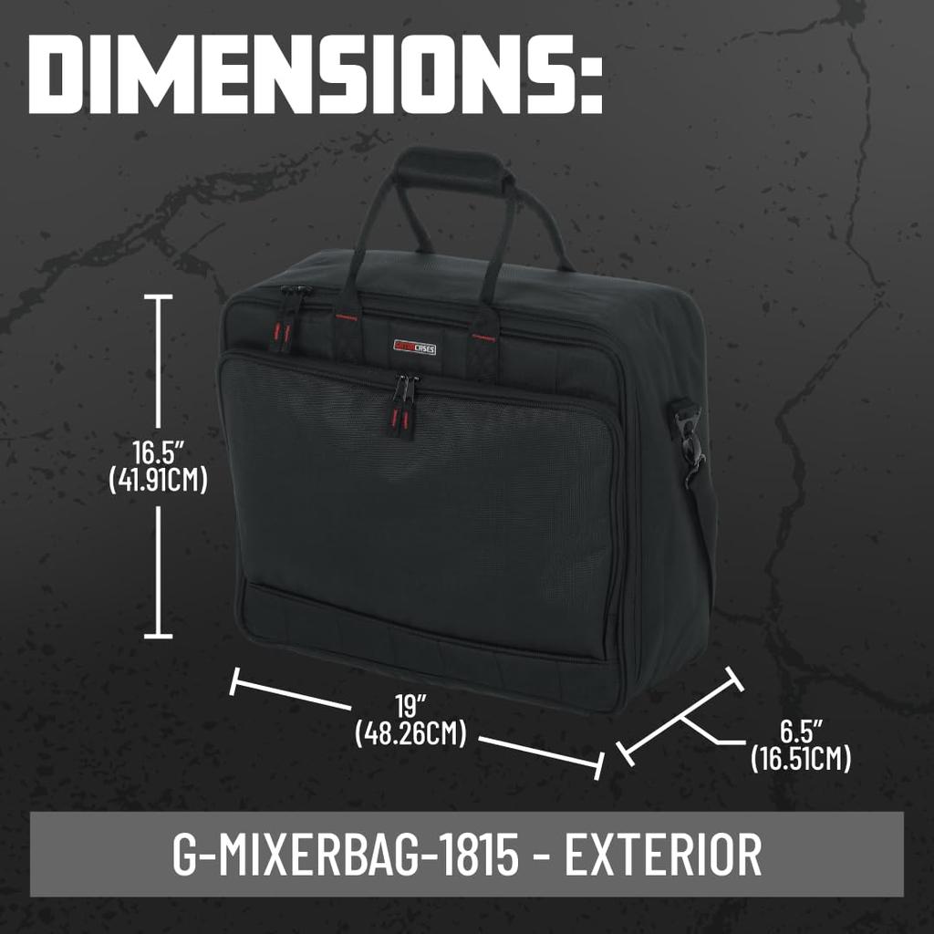 Gator Cases Gator Mixer Carrying Bag, 18"x15"x6.5", Nylon, G-MIXERBAG Series, G-MIXERBAG-1815