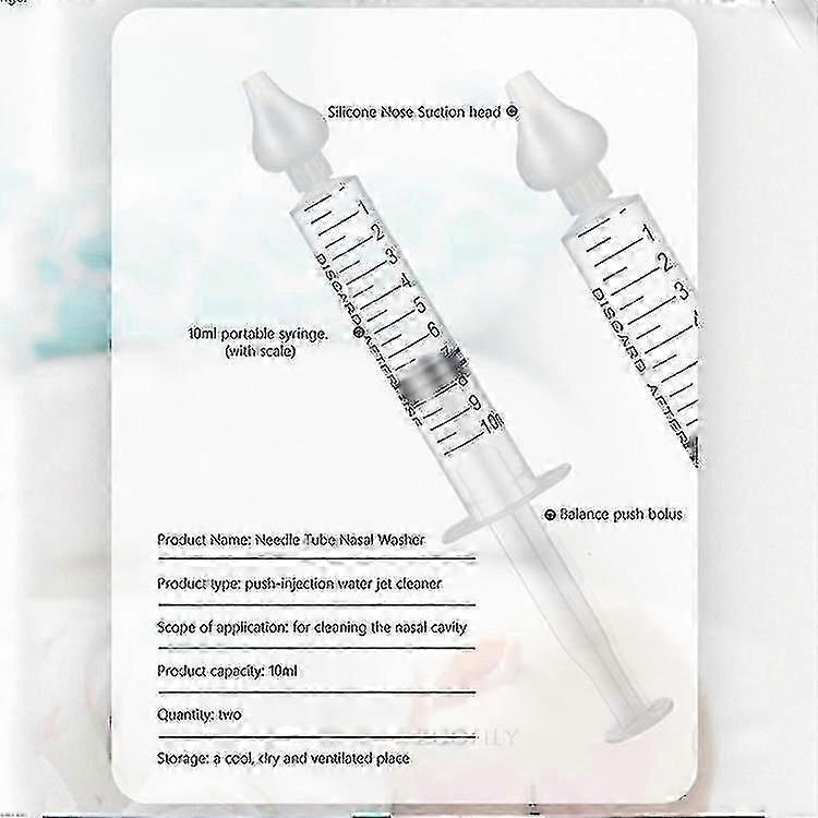 2 Pieces Baby Nasal Aspirator Professional Syringe for Infant Nose Cleaning Gentle Hygiene Maintenance
