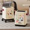 Xingyou Personality Cartoon Creative Wind Trash Can High Value Living Room with Wheels Dopamine Square Trash Can
