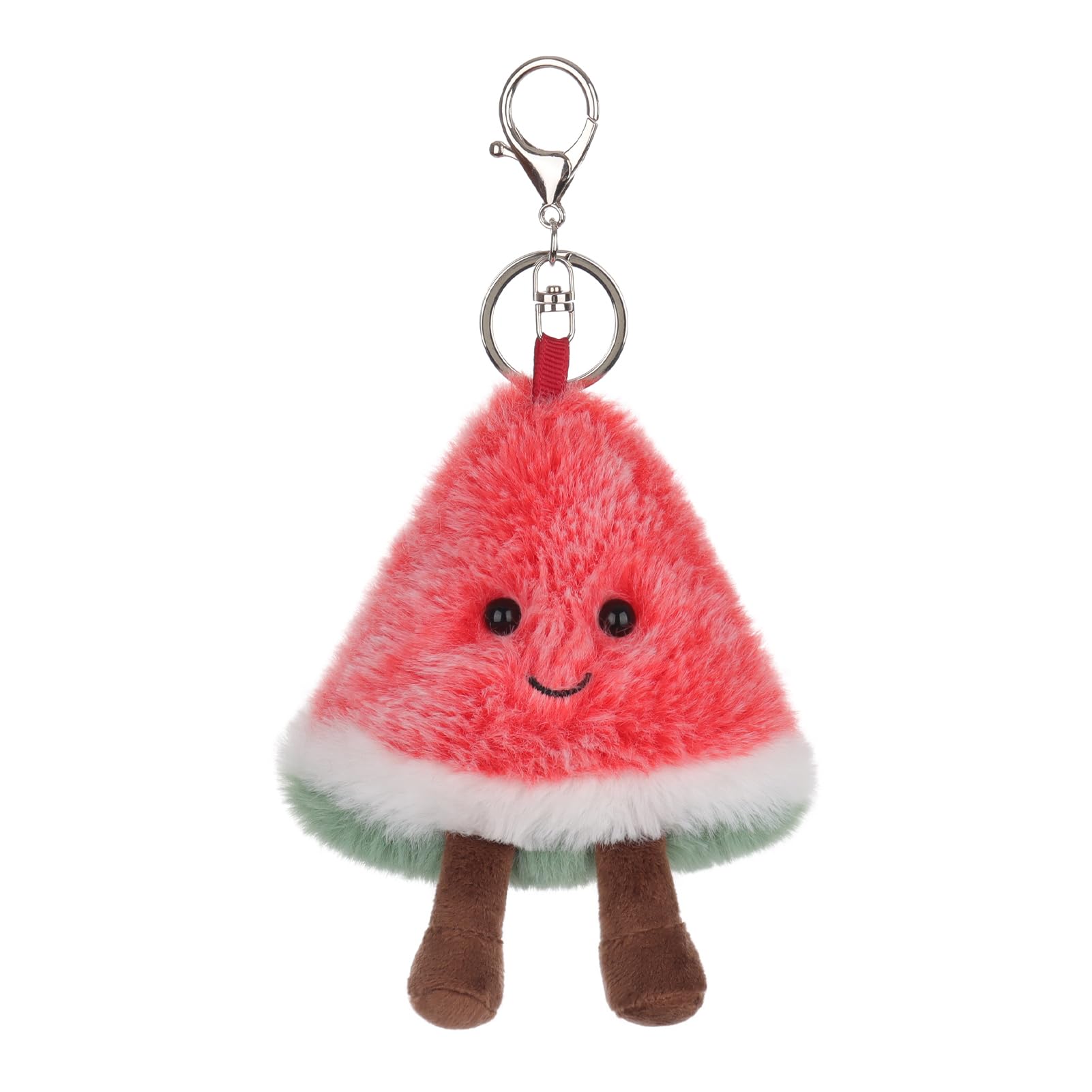 

Apricot Lamb Fresh Watermelon Cute Soft Keychain Plush Toy, Perfect for Boys and Girls, Fits Kids Backpacks and Purses, 9cm