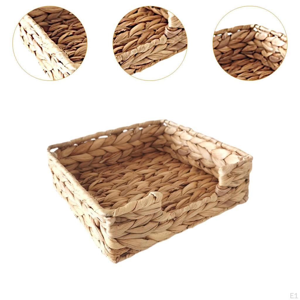 Vävd serveringskorg skål dekorativ handvävd handgjord bricka för snacksförvaring för