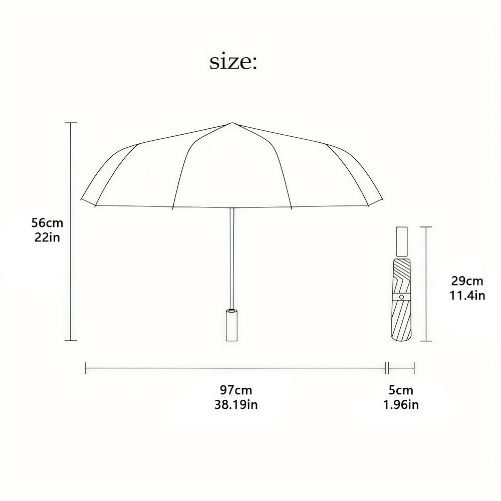 1 Cyber Football Automatic Umbrella - Lightweight Retractable Travel Umbrella with a Futuristic Tech-style Electrified Soccer