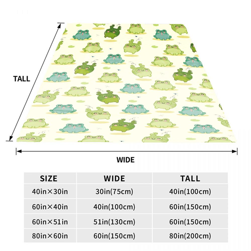 Cartoon Green Frog Flannel Blankets Warm Winter Travel Bedroom Sofa Bithday Gifts For Kids Soft Throw Blanket