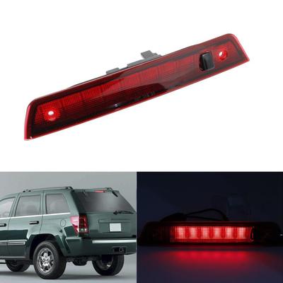 Rear Tail Third Brake LED Light High Mount 3rd Brake Stop Light Red Lamp Smoked Lens For Jeep Grand Cherokee 2005-2010
