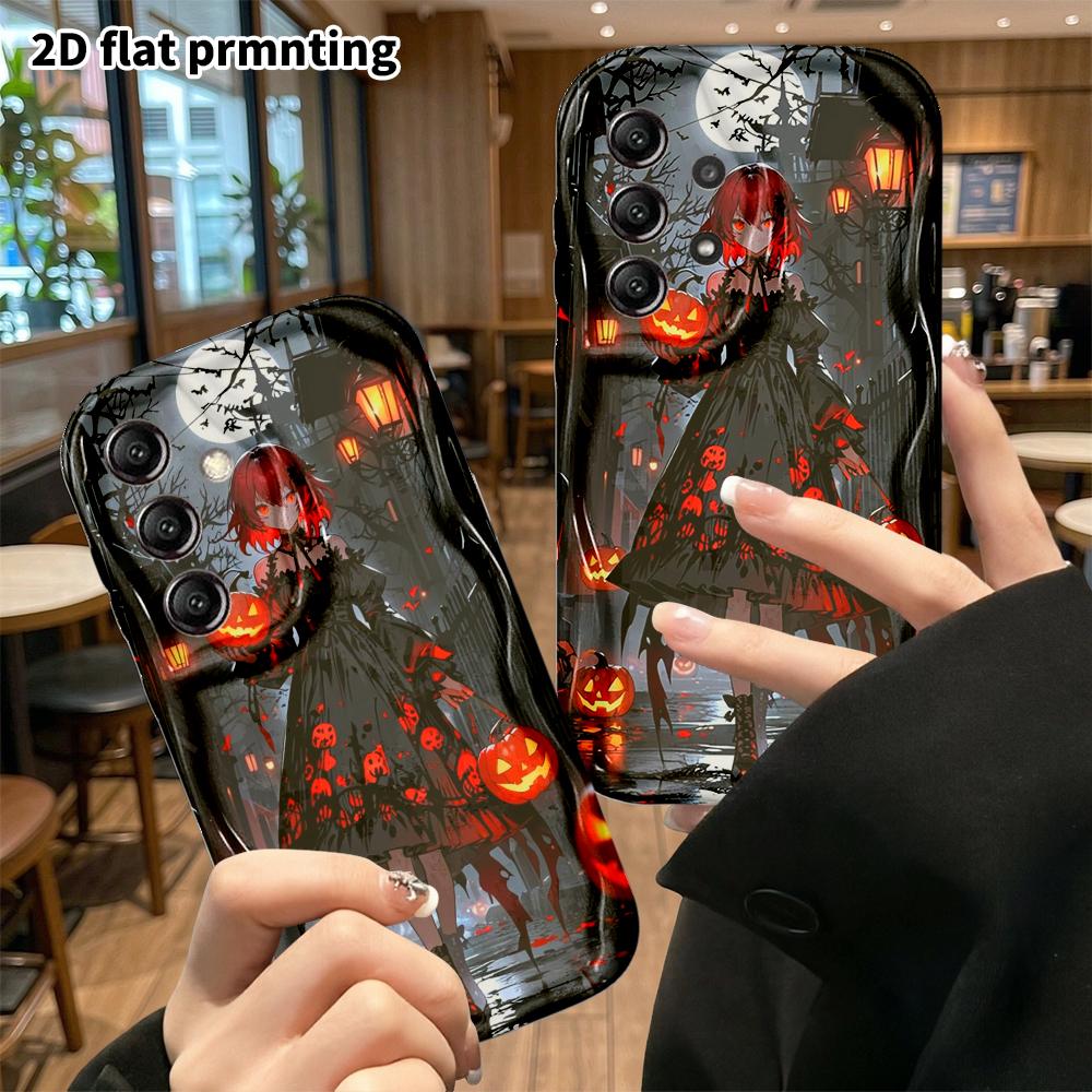 Phone Case: 2D Flat Samsung Galaxy A34 A35 S20 S22 S21 FE Plus Ultra Protective Case, Street Red-Haired Girl, Christmas and Halloween Gifts