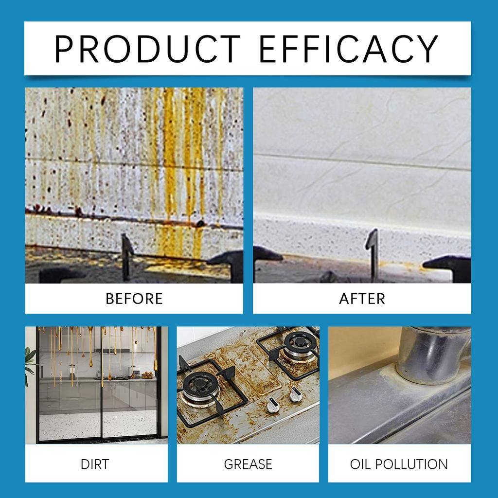 Hepsi Bir Arada Yağ Temizleyici, Mutfak Köpük Temizleyici, Yağı ve Yağ Lekelerini Çözücü, 120ml