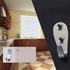 8pcs Stainless Steel Wall Mounted J-shaped Clothes Hooks For Entrance Kitchen Bedroom Bathroom Office 2mm