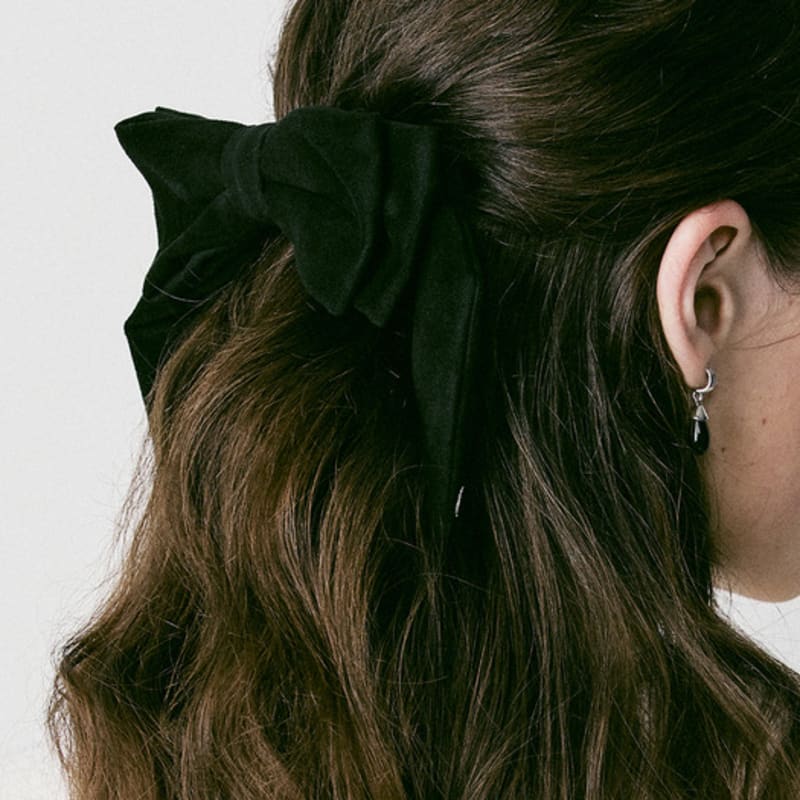 

VINTAGE HOLLYWOOD Suede Double Ribbon Hairpin_VH249OHB008M Camel