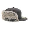 New Era 59FIFTY Flap Down Outdoor Solid Size 7 OD Water Repellent Fur Black Cap, Black, 3/8, 5950FD,