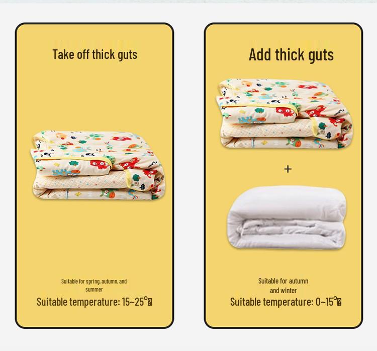 Clearance: Pure Cotton Baby Sleeping Bag – All-Season, Thick, Anti-Kick Quilt for Mid-Large Children with Free Shipping!