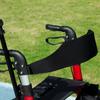 Lightweight Walking Frame, Folding Rollator Walker with Seat and Backrest, Red