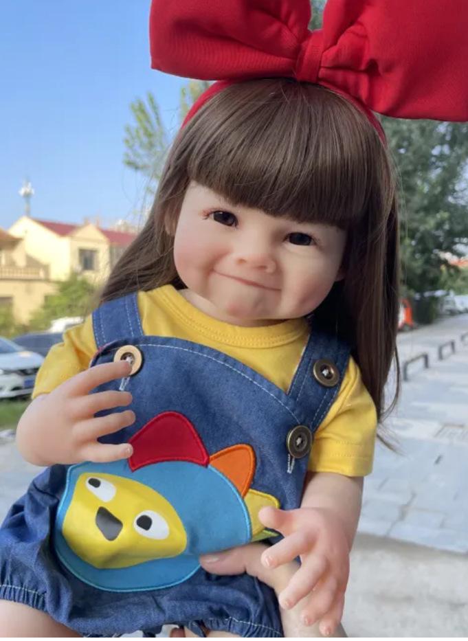 NPK 55cm Full Silicone Realistic Smiling Baby Doll 55 cm