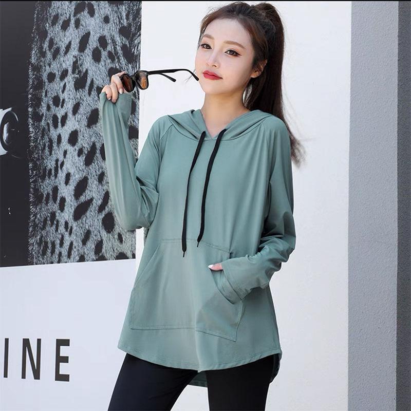 

2024 Высококачественный женский спортивный костюм-двойка для йоги и пилатеса - Идеально подходит для осенних утренних пробежек L for 105-125 jin