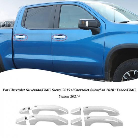 Exterior Door Handle Shell Cover For Chevy SilveradoSierra +Suburban White