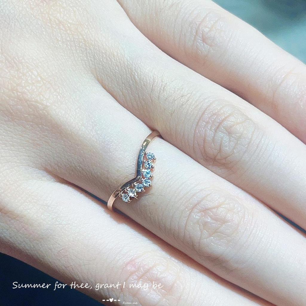 Red Elk Women's S925 Sterling Silver Crown Pinky Ring - Light Luxury, Versatile for Daily Commute Fashion