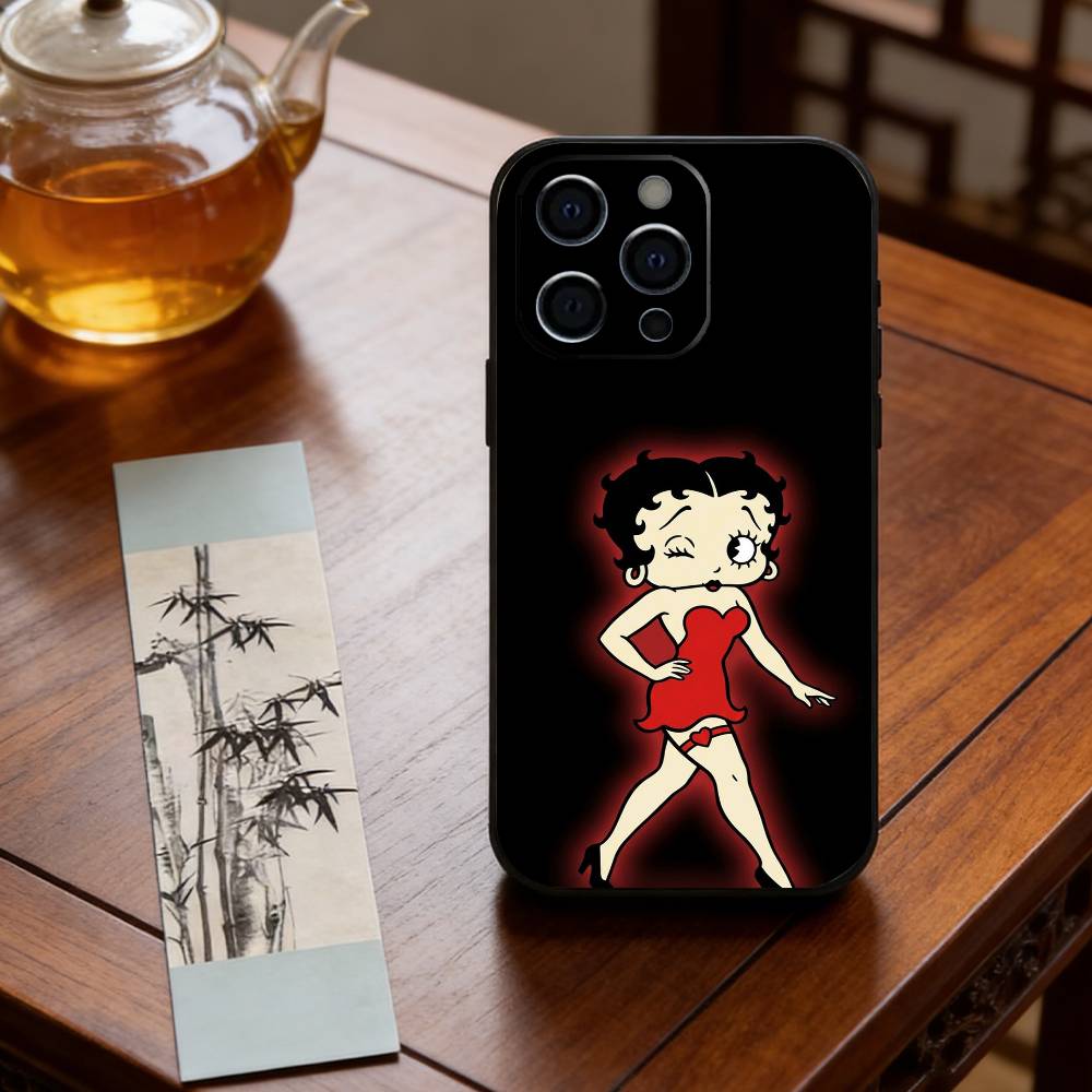 C-Cute Cartoon B-Betty B-Boop Phone Case Silicone Soft For IPhone 17 16 15 14 13 12 11 X XR Plus Pro Max Plus