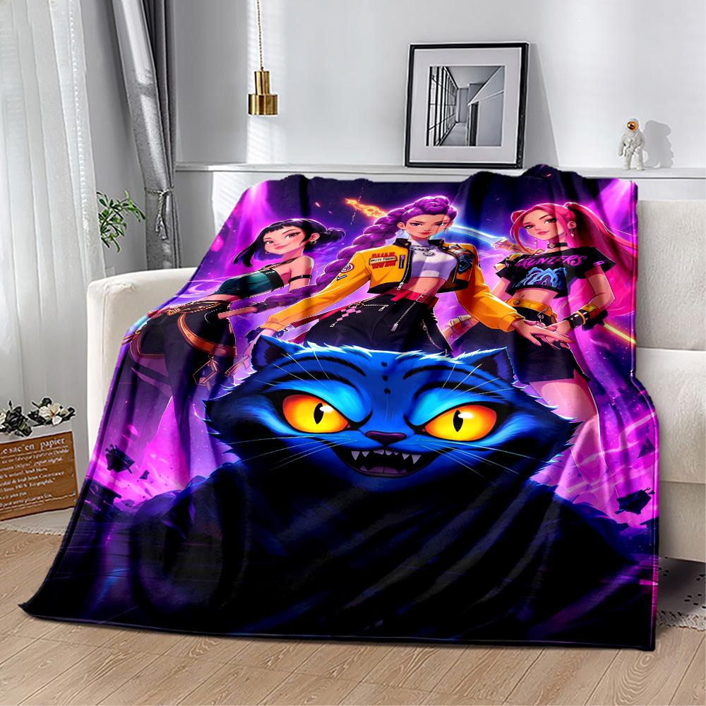 Galactic Fashion Heroes Blanket Durable Comfort Suitable for Office Seaside Bedding All-Season Use Digital Print