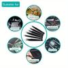 6pcs ESD Anti-Static Stainless Steel Tweezers - Precision Maintenance & Industrial Repair Curved Tools for Home Working & Model Making