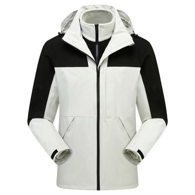 Luo Tuo's Same Autumn and Winter Three-in-one Outdoor Jacket for Men and Women, Two-piece Windproof and Waterproof Seam-taped Mountaineering Suit