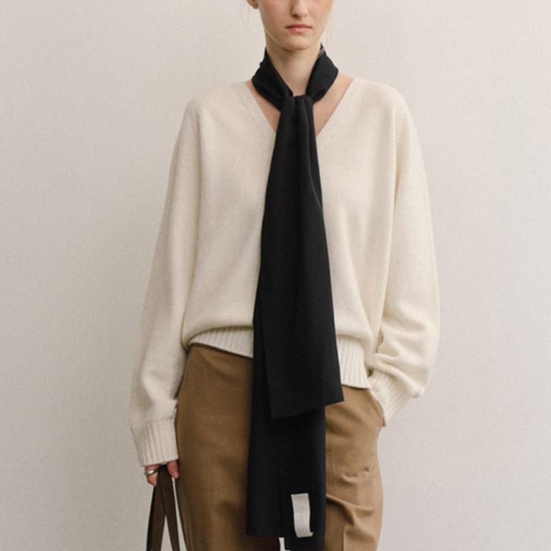 Ovbeige MARGOT SEIDE100 SCHAL_SCHWARZ