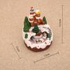 Christmas House Village Electric Music Box Glowing Christmas Snow Village Santa Claus House Miniature Ornaments Xmas Decor