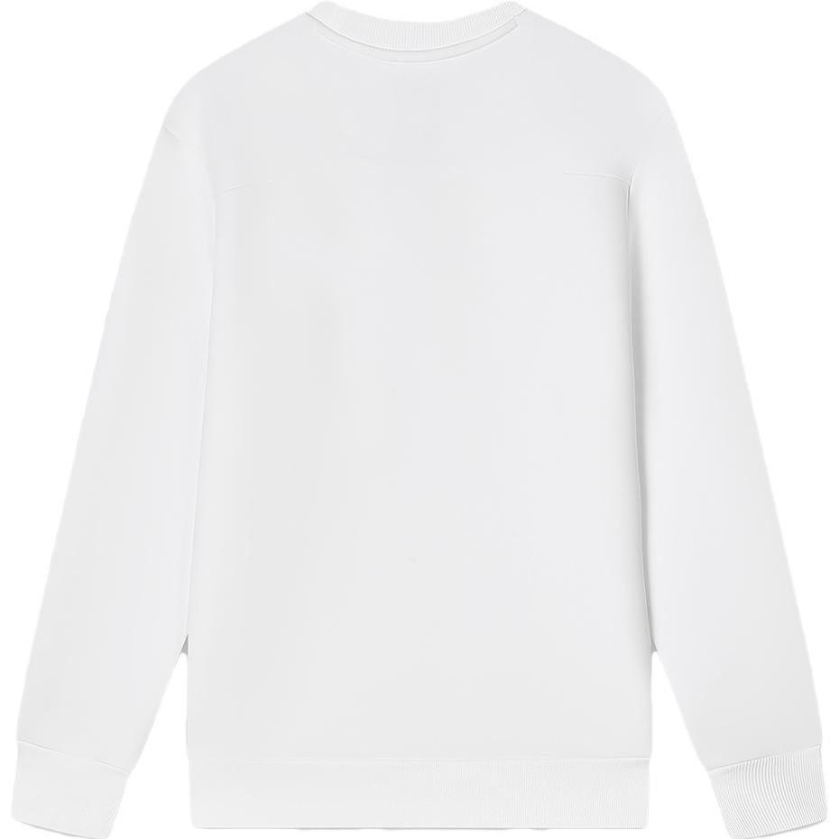 FILA 2023 Winter New Knit Crew Neck Pullover Business Antibacterial Sweatshirt Men sweatshirt Jade-White F11M342203FWT