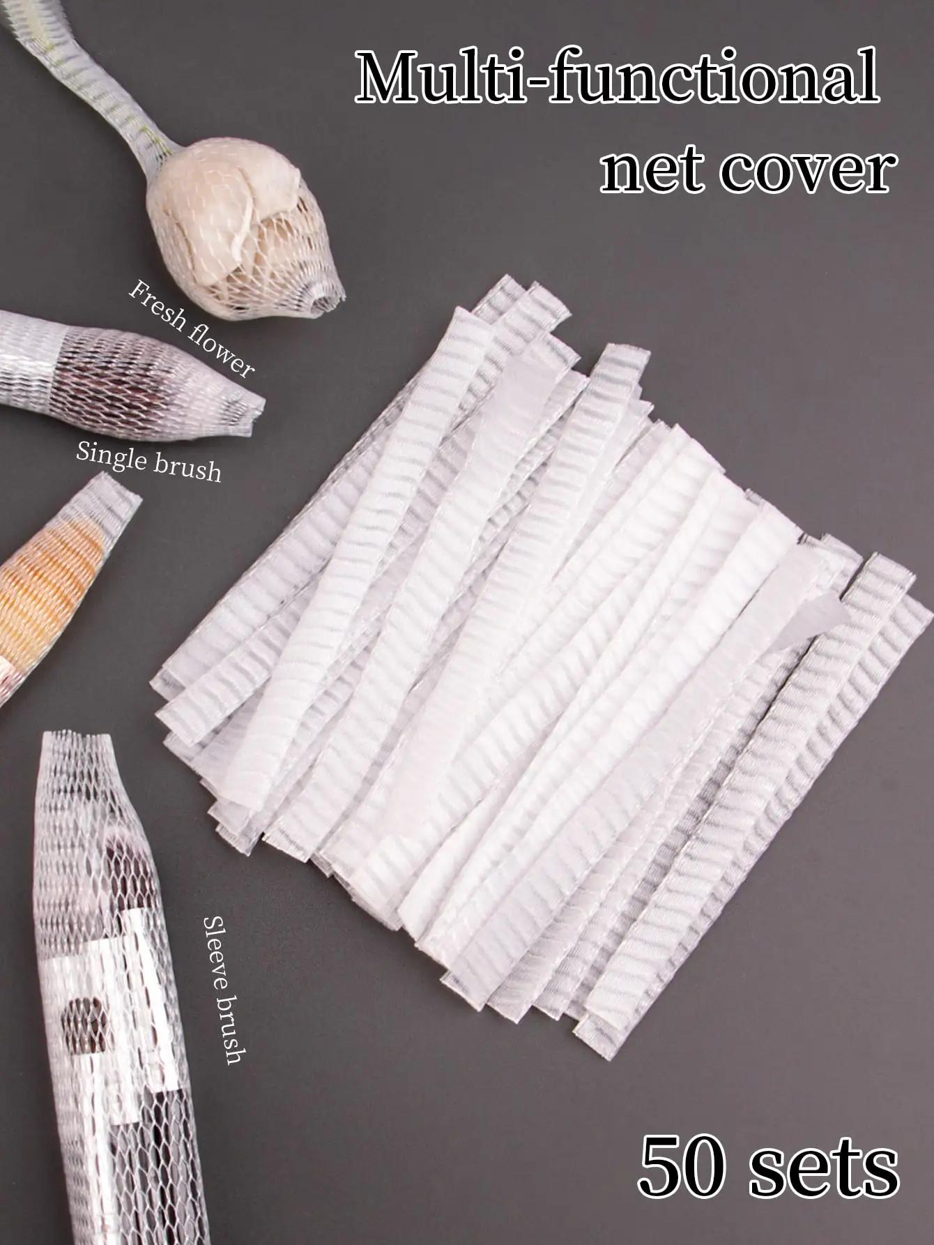 

Набор защитных сеток для макияжных кистей 50 шт. набор из розовой марли набор защитных сеток для макияжных кистей набор защитных сеток с цветами белый