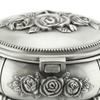 Oval Jewelry Organizer Box Emboss Alloy Trinket Jewelry Box  For Rings Necklaces Earrings