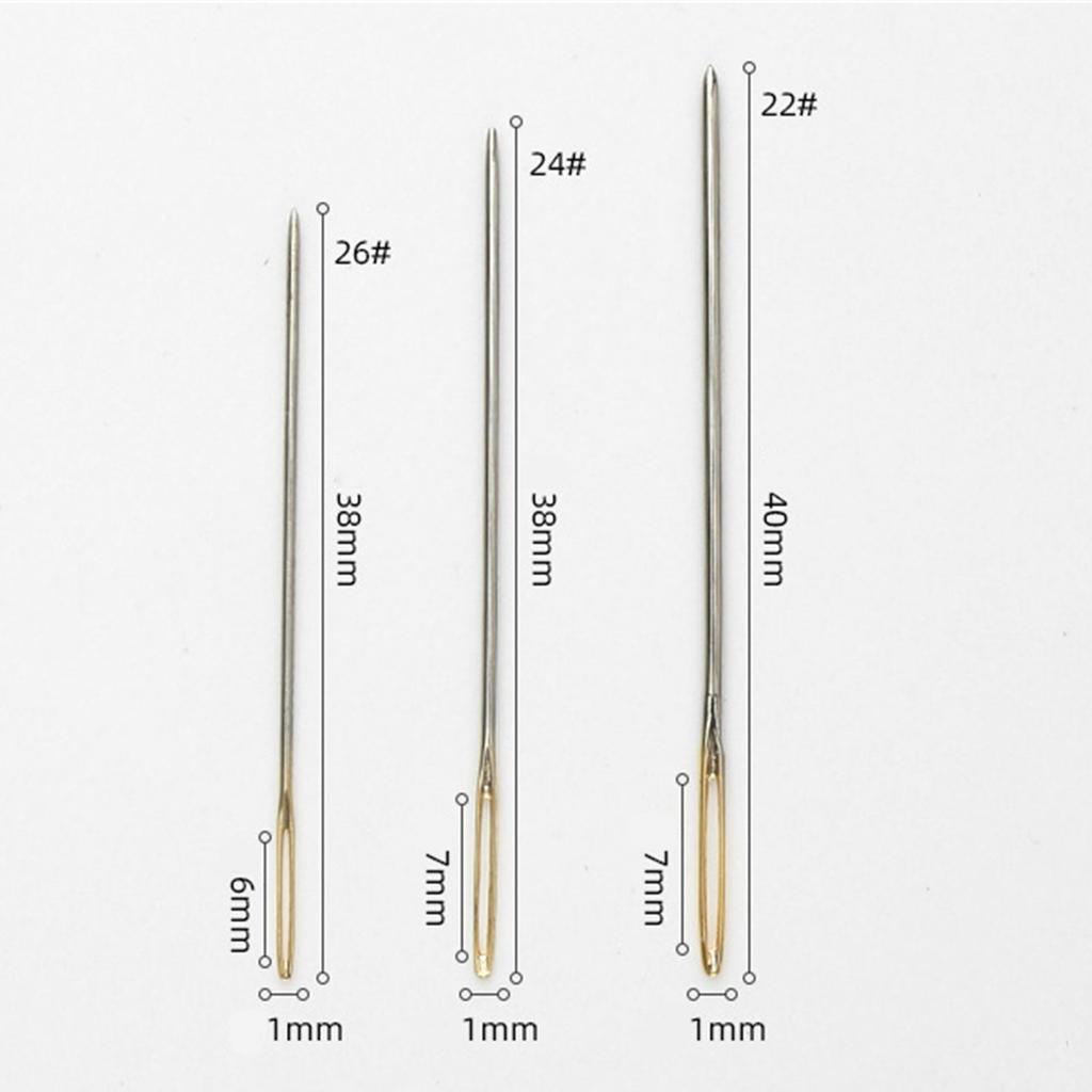 Big Eyes Sewing Needle DIY Hand Sewing Needle Learning Needle Yarn Needle Kits Darning Needle Metal Sewing Needle Sets