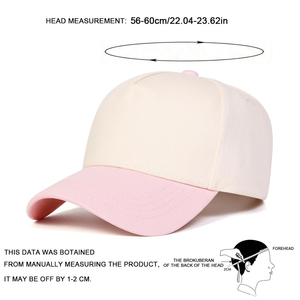 Unisex Color Blocking Adjustable Five Sided Baseball Hat Personalized Caps Spring Autumn Outdoor Sport Travel for Women Men