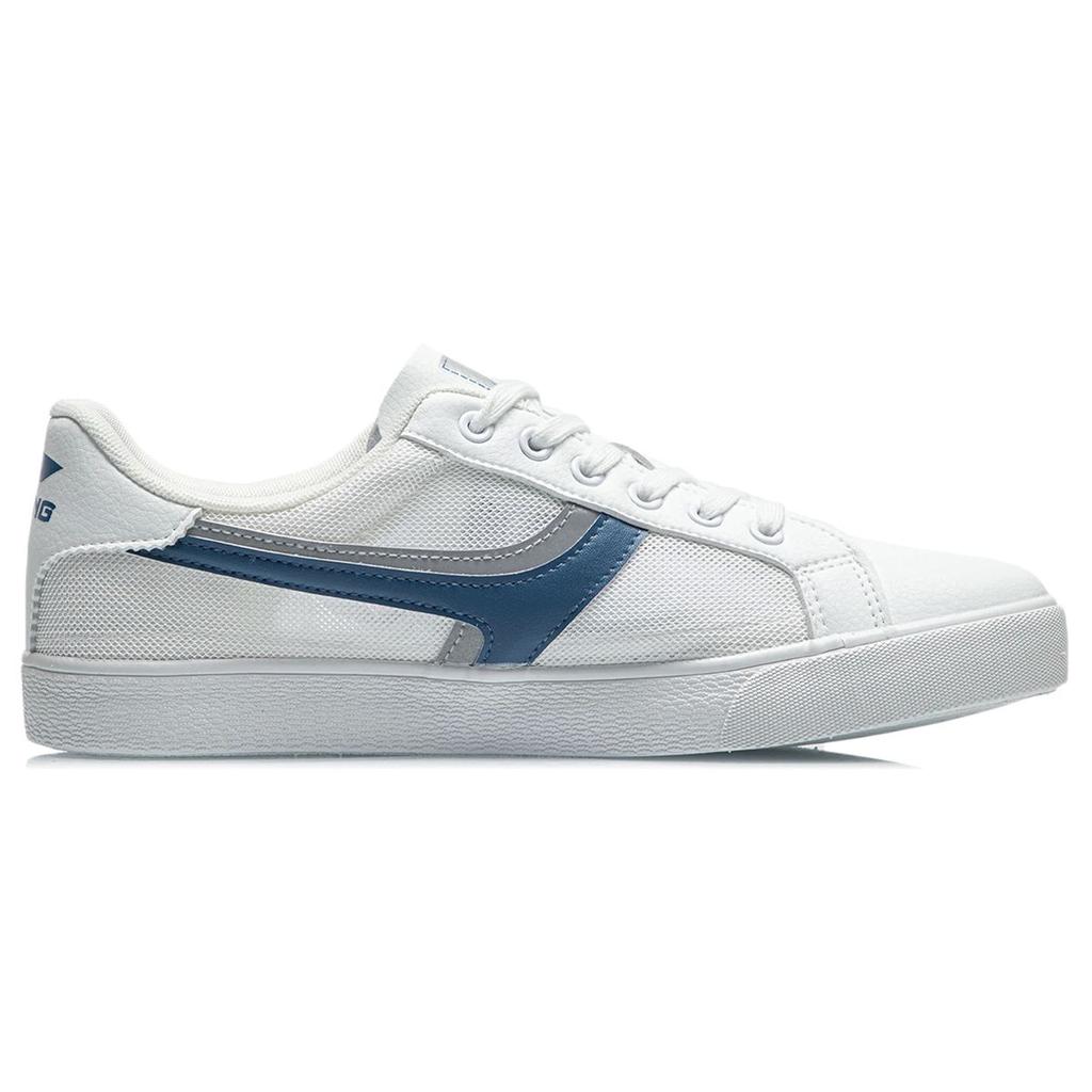 Li-Ning Reflective Low-Top Skate Shoes Men Sneakers White Blue AGCR395-2