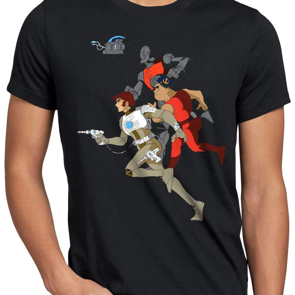 Style3 T-Shirt Komet Crew Anime Raumschiff Captain Future Serie Blu-ray DVD Vintage Vielseitig Weich Bequem Stilvoll