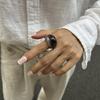 Transparent Colored Resin Ring, Smooth Curved Stackable Declaration Ring, Suitable for Daily Party Wear
