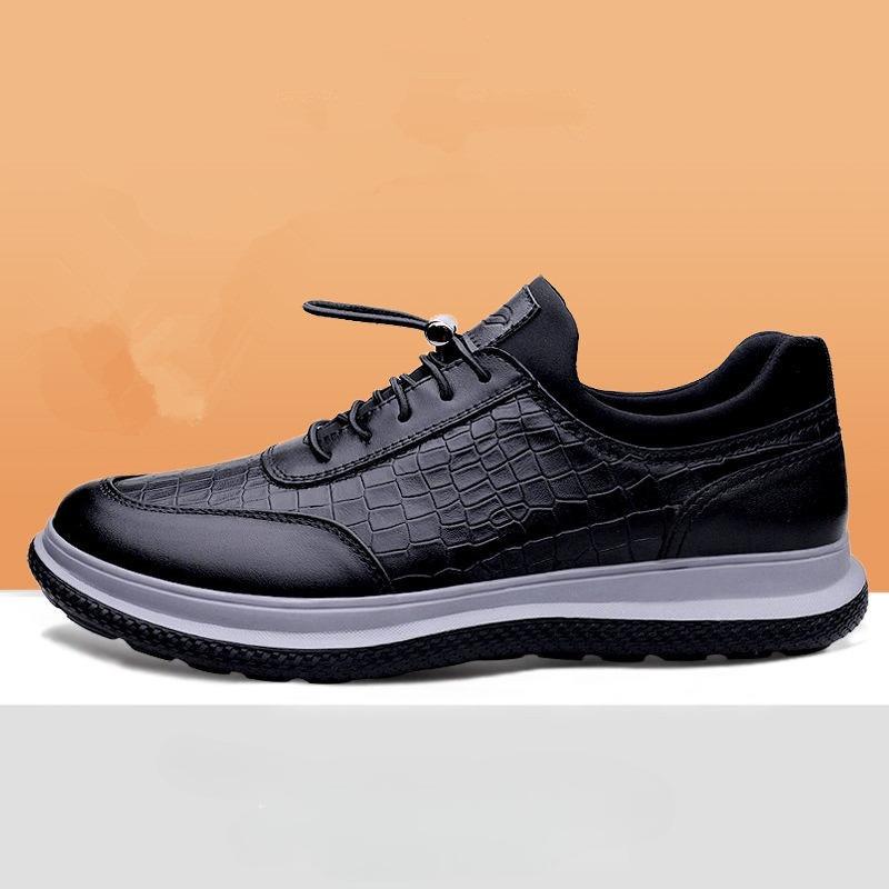 Trendy Casual Leather Shoes New Wear Resistant Soft Sole Anti Slip Sports Daily Casual Men's Sneakers