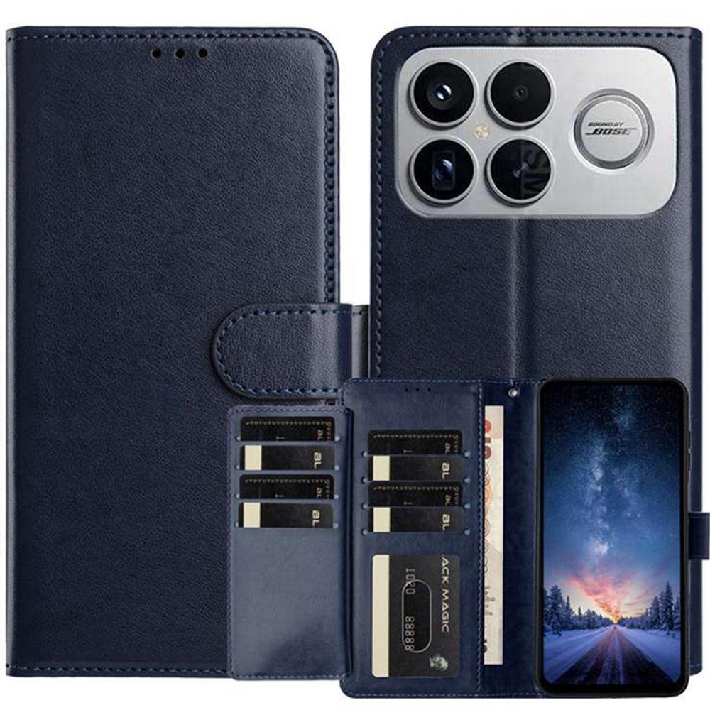 For Xiaomi Redmi K90 5G Wallet Phone Case Stand PU Leather Folio Flip Cover with 8 Card Slot