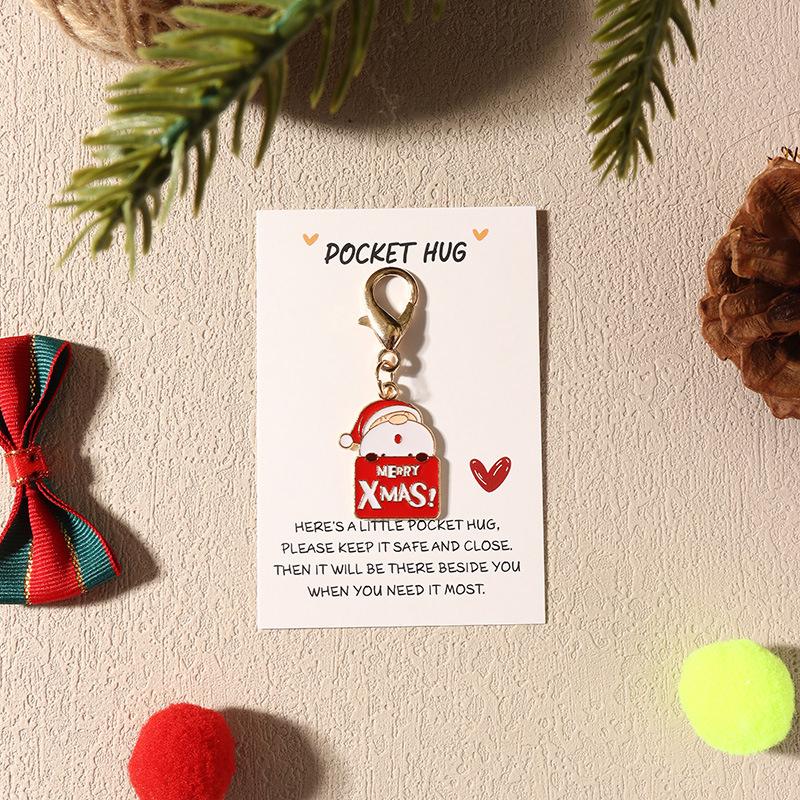 1PC Enamel Backpack Decorative Clip for Keys Party Alloy Bag Pendants Christmas Keychain Gifts Storage Wallet Aesthetic