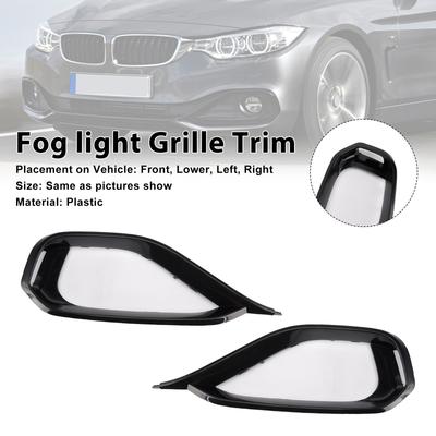 Links & Rechts Mistlichtrand Roostertje Voorbumper Sierlijst Passend voor BMW 428i F32 F33 F36