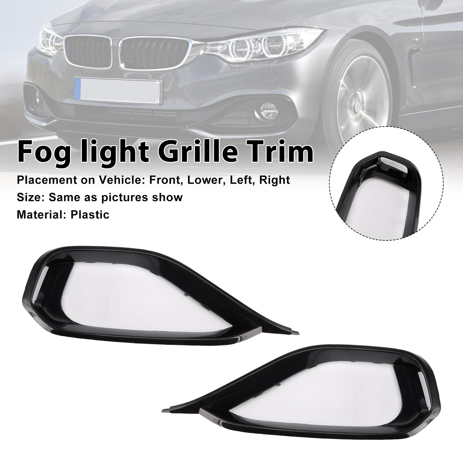 Left & Right Fog Light Bezel Grille Front Bumper Trim Fit BMW 428i F32 F33 F36