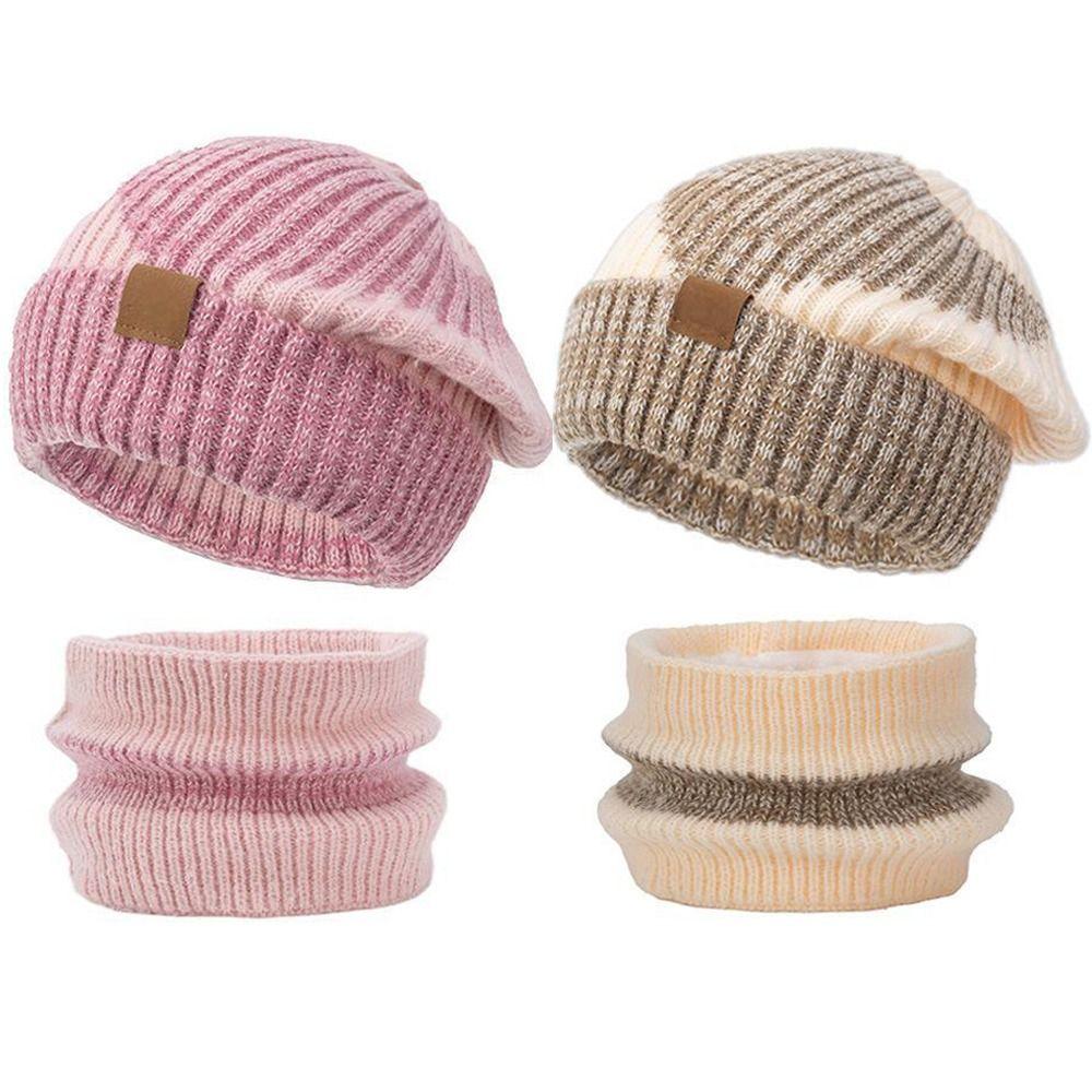 Windproof Winter Hat Scarf Set Soft Neck Warmer Fashion Ear Protection for Women