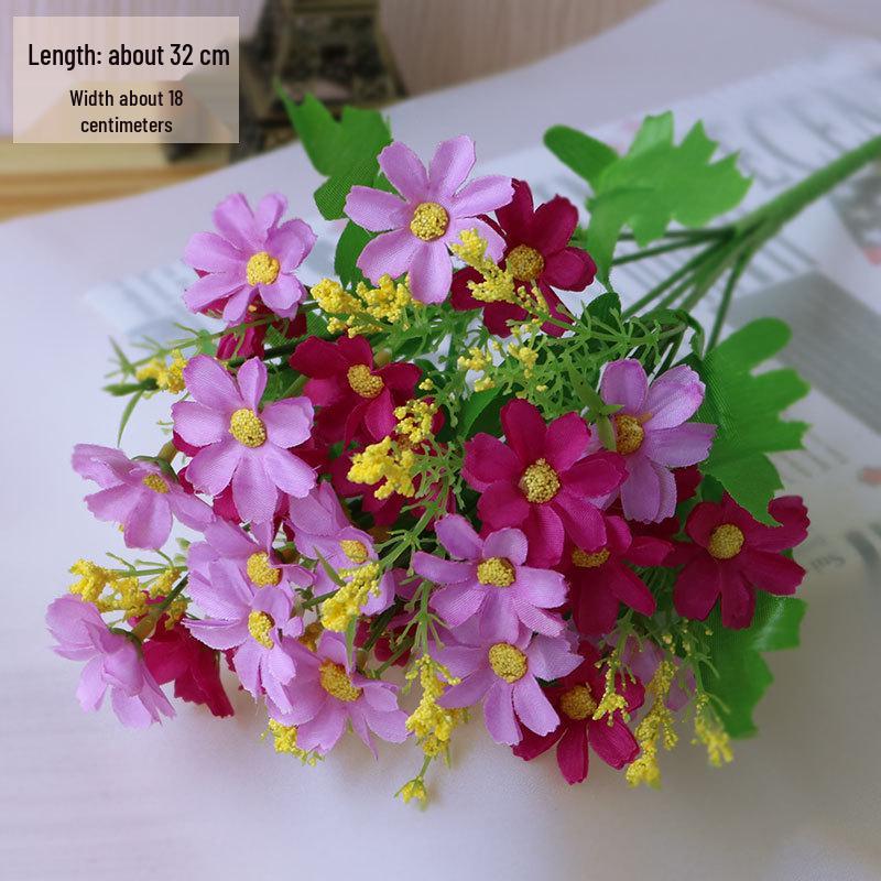 Silk Rose Flower Bouquet: Artificial Flowers for Dining, Bedroom, Living Room Decor and Creative Ornament Figurines.