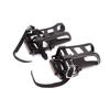 Mountain Bike Pedals with Strap and Toe Clip Bicycles NonSlip Pedals for Exercise Bike, Spin Bike and Outdoor Bicycles