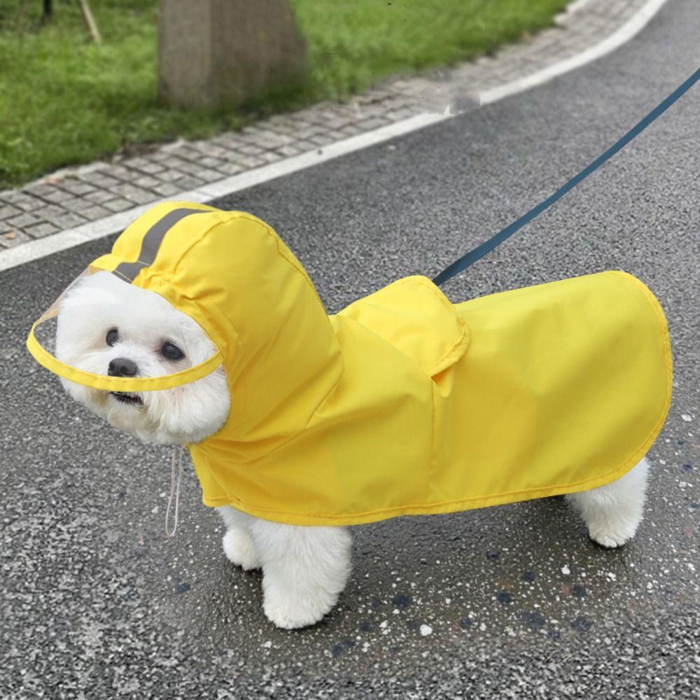 Adjustable Dog Raincoat Waterproof Puppy Rain Jumpsuit Practical Pet Waterproof Jacket  Walking