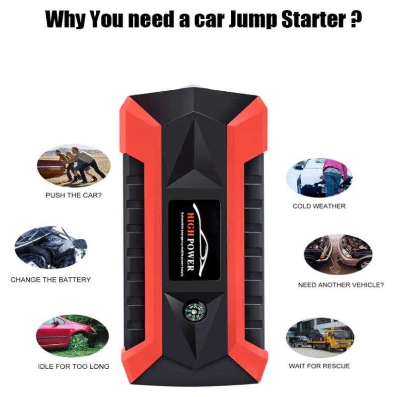 4-in-1 89800mAh 12V Power Assisted Starting Vehicle Emergency Starter Charger Booster Battery Pack