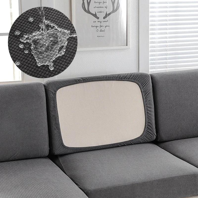 Sofa Seat Cushion Cover Stretch Waterproof Slipcovers Sofa Back Cover 1/2/3/4 Seater Couch Cover Chaselong Protector
