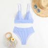 Triangle Bikinis High Waist Strappy Swimsuit Women Sexy Striped Swimwear Female Bathers Bathing Swim Suit