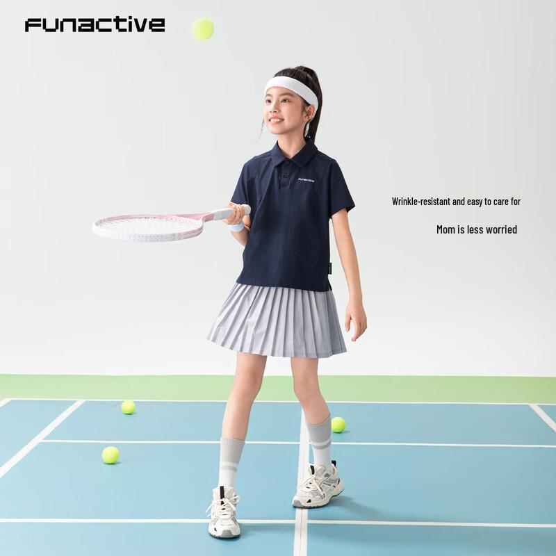 FUN ACTIVE Girls' Quick-Dry Athletic Polo T-Shirt