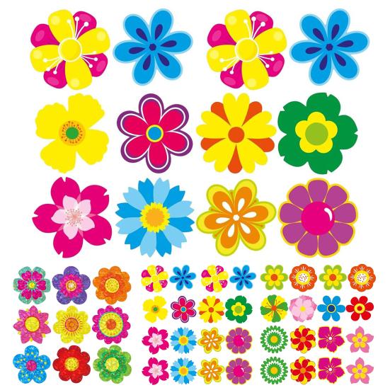 500Pcs/Set Seal Sticker Waterproof Tear-Proof Self-Adhesive Gift Wrap Flower Decals Classroom Reward Gifts Cards Scrapbooking Party