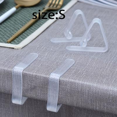 10pcs Tablecloth Transparent Anti Slip Clip Fixing Buckle Household Table Corner Tablecloth Clip Fixing Device Plastic Buckle